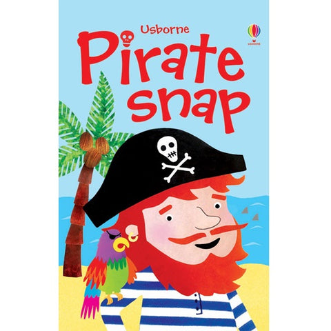 Illustrated packaging of the Pirate Snap Cards game. 