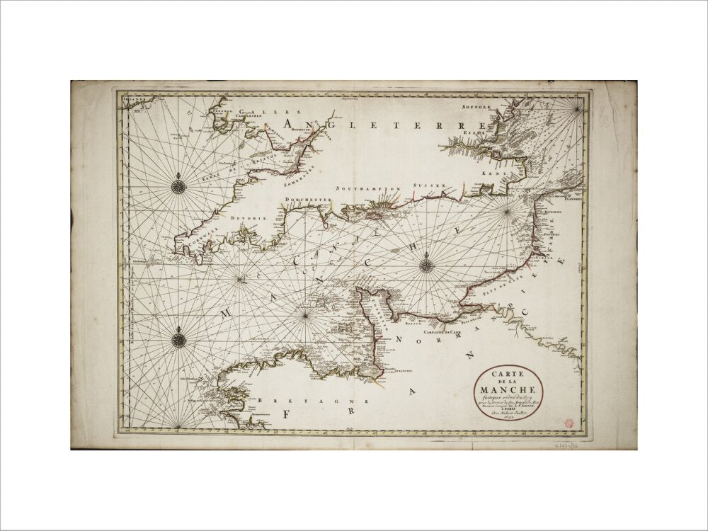 Chart of the English Channel and the Atlantic Coasts of Southern Britain and Northern France