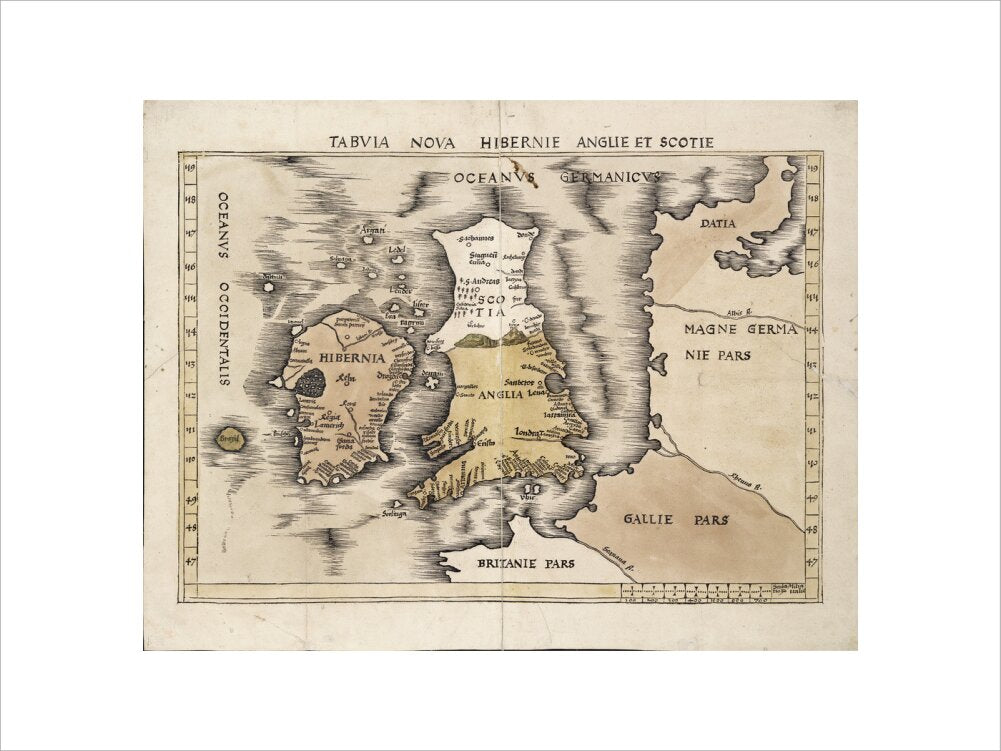 Map of England, Ireland and Scotland