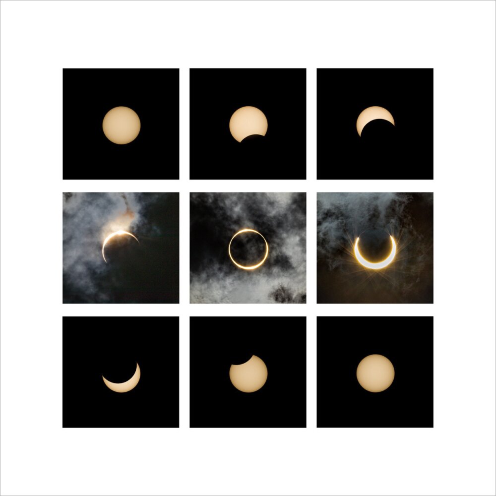 The Whole Process of an Annular Eclipse (Custom Print)