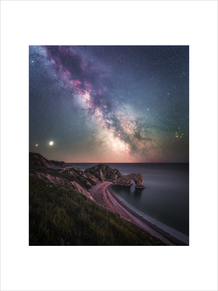 Milky Way rising over Durdle Door (Custom Print)