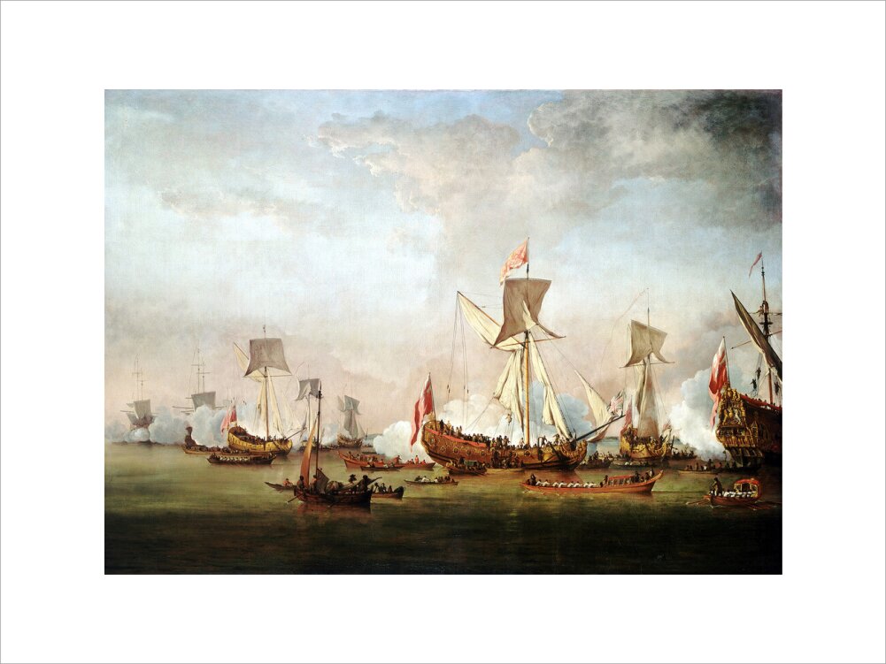 The Departure of William of Orange and Princess Mary for Holland, November 1677 (Custom Print)