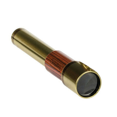 Brass and wood telescope.