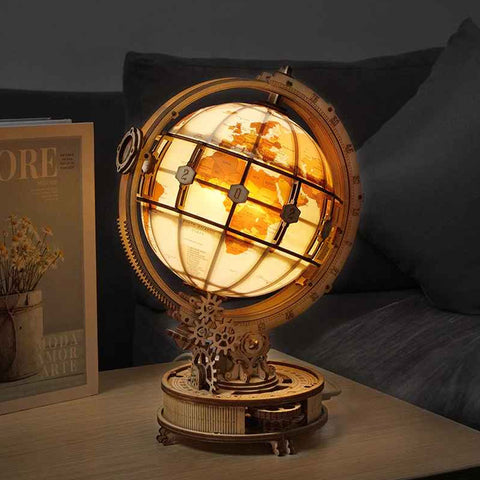 Luminous Globe Wooden Build Kit