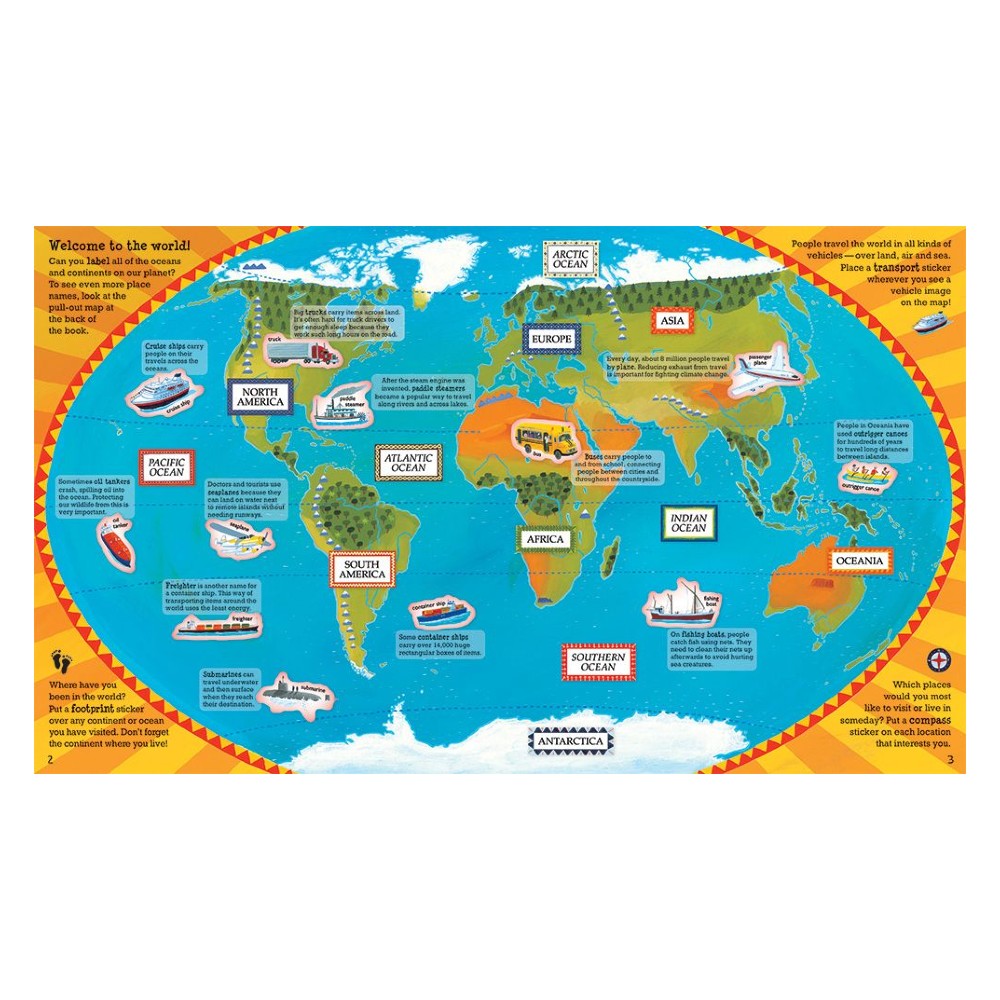 Discover World Atlas Sticker Book | Royal Museums Greenwich Shop